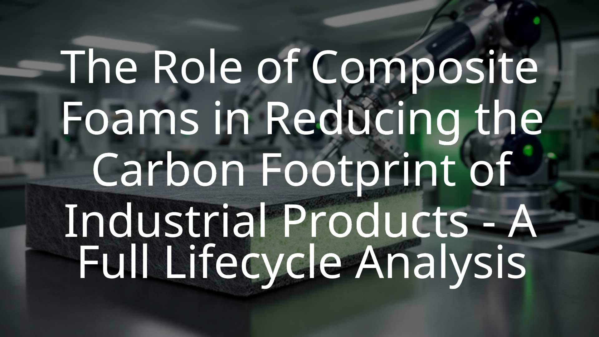 Industrial composite foam material, green technology, structural sandwich construction, reducing carbon footprint, high-tech manufacturing, realistic.