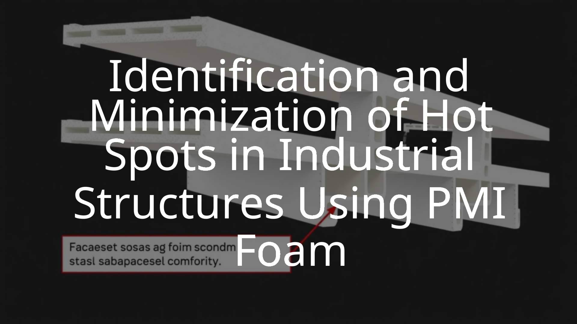 Industrial composite structure with highlighted stress points, ROHACELL® PMI foam core, technical illustration style, clean and precise.